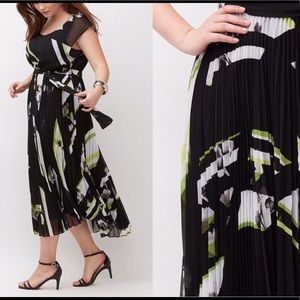 Lane Bryant Printed Pleated Dress